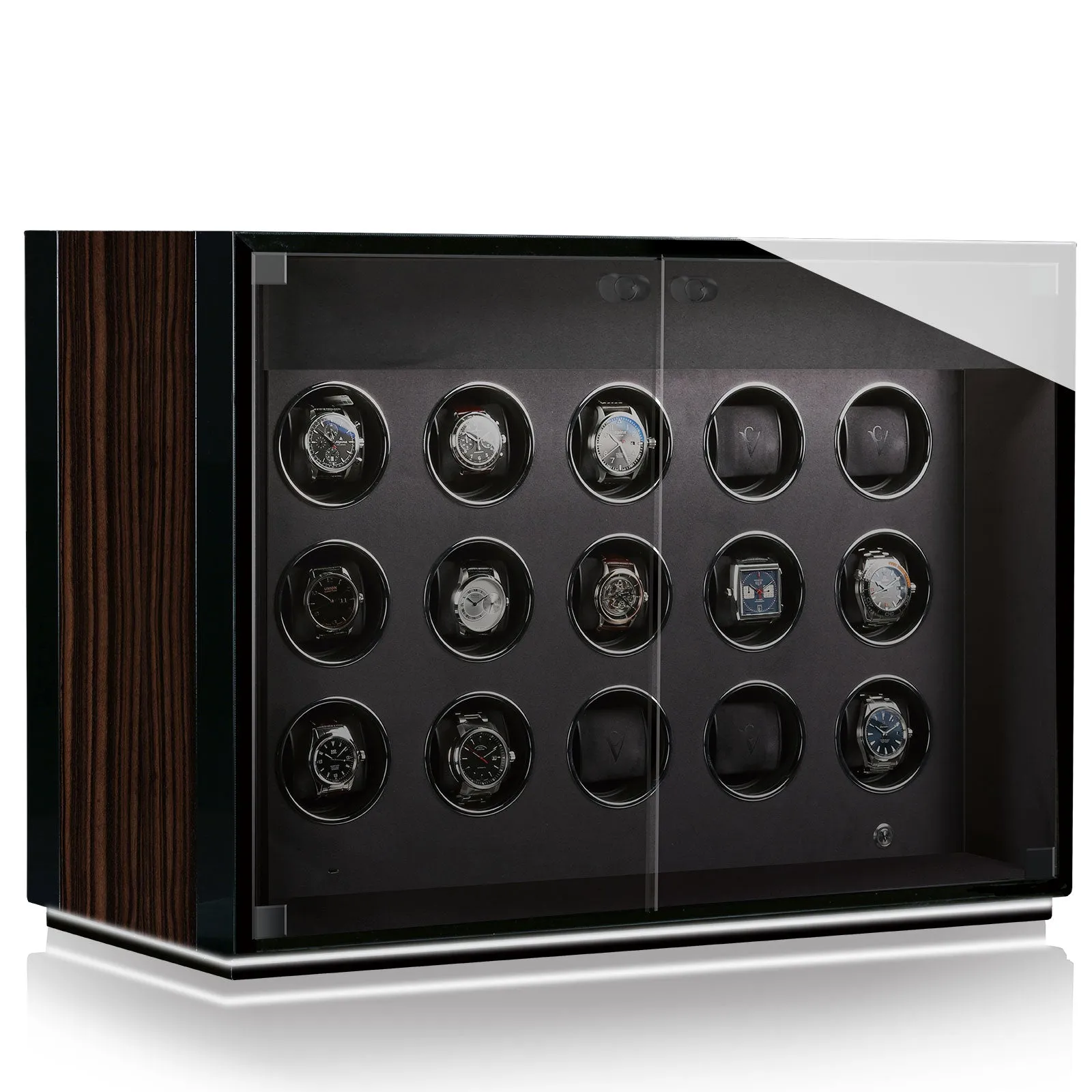 Chronovision Watch Winder Ambiance XV Ebony Silk Black Silk sold by Jura Watches product image thumbnail 2