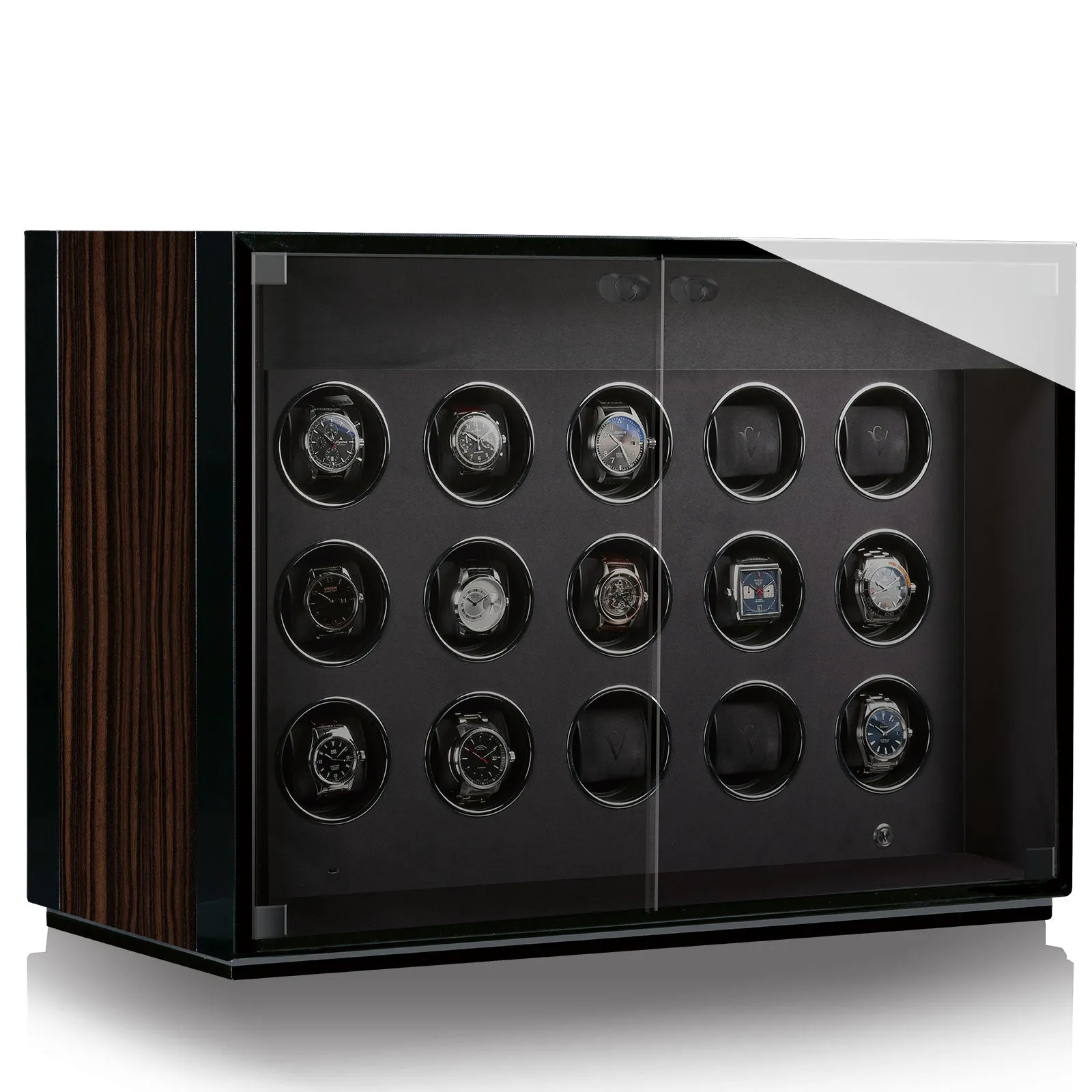 Chronovision Watch Winder Ambiance XV Ebony Silk Black Silk sold by Jura Watches product image thumbnail 3