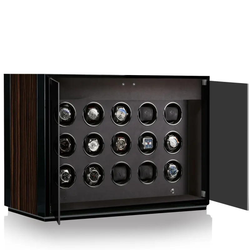 Chronovision Watch Winder Ambiance XV Ebony Silk Black Silk sold by Jura Watches