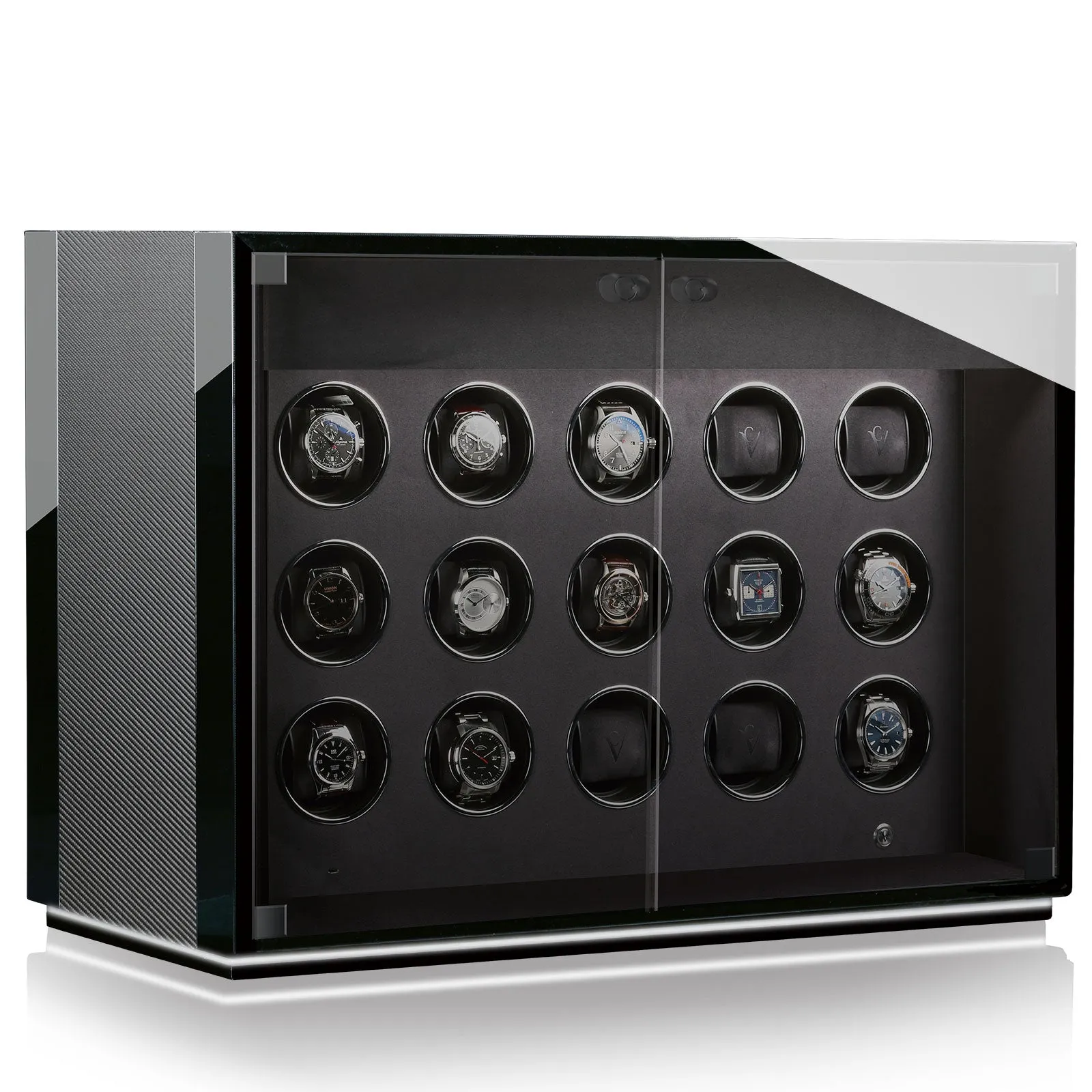 Chronovision Watch Winder Ambiance XV Carbon Black High Gloss sold by Jura Watches product image thumbnail 2