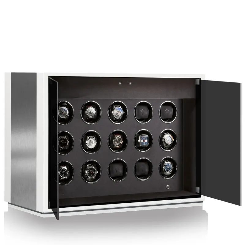 Chronovision Watch Winder Ambiance XV Alu White Silk sold by Jura Watches