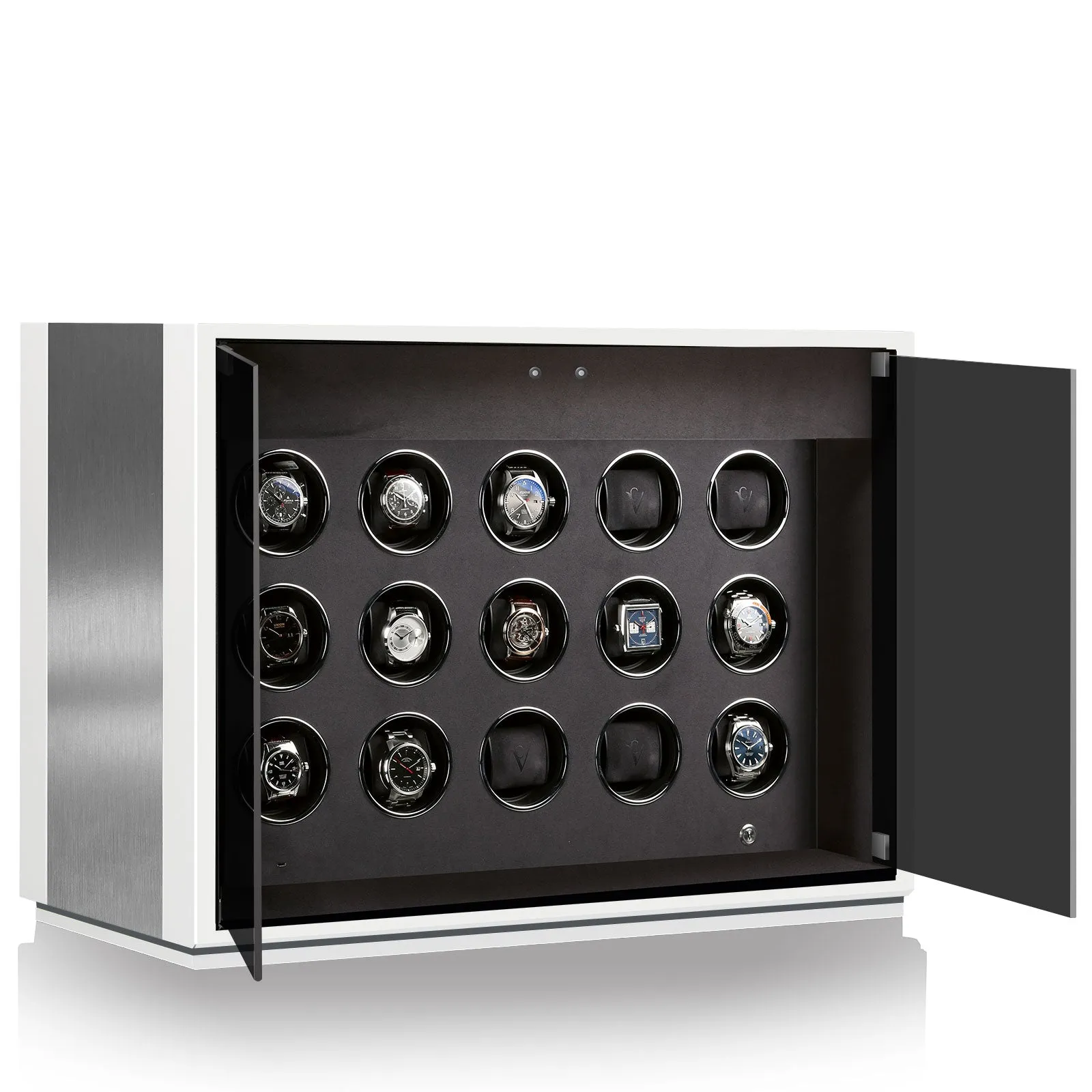 Chronovision Watch Winder Ambiance XV Alu White Silk sold by Jura Watches