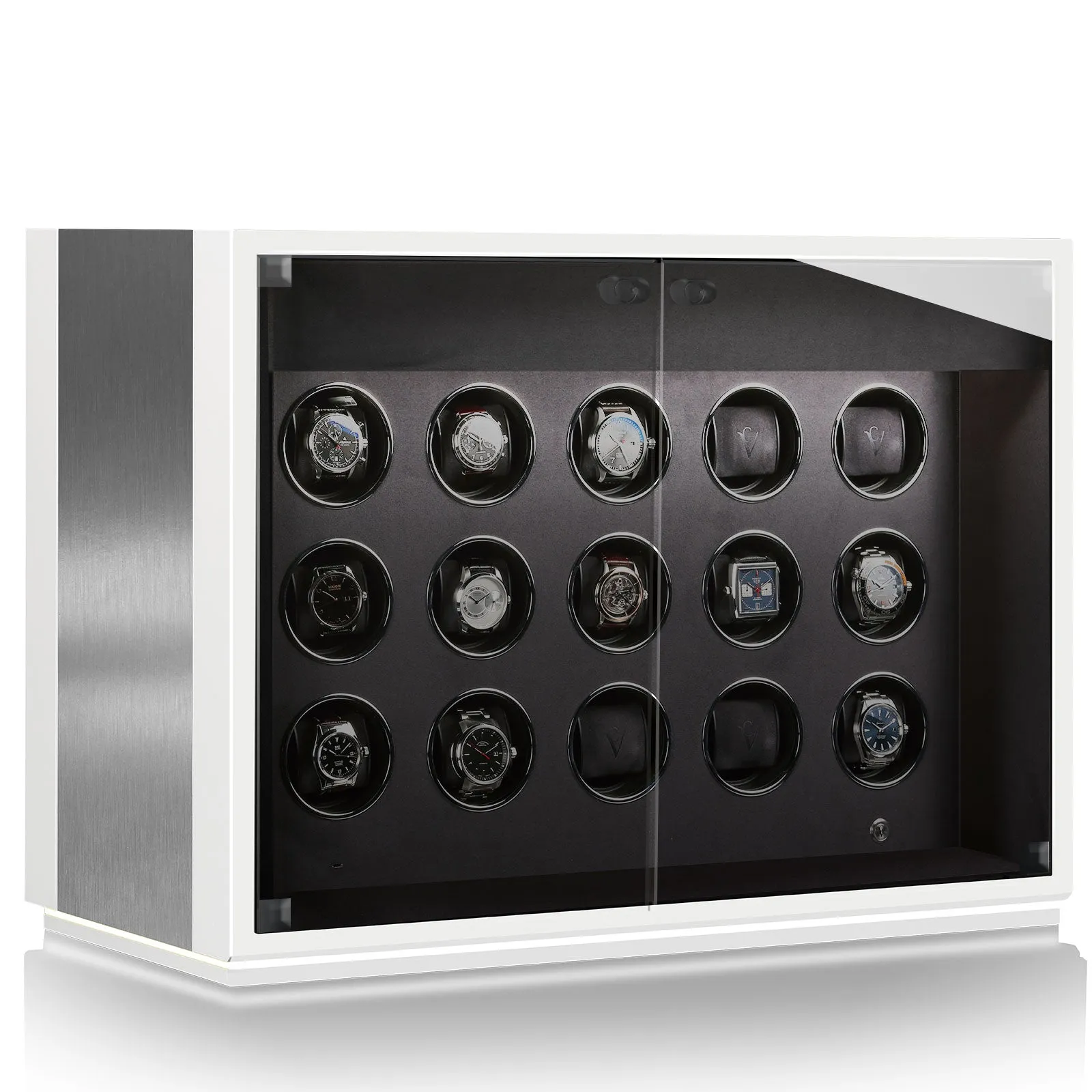 Chronovision Watch Winder Ambiance XV Alu White Silk sold by Jura Watches product image thumbnail 2