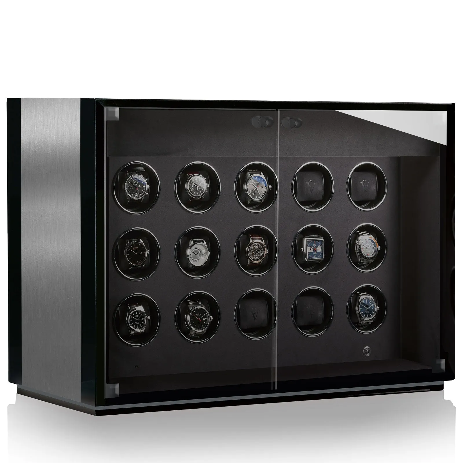 Chronovision Watch Winder Ambiance XV Alu Black Silk sold by Jura Watches product image thumbnail 3