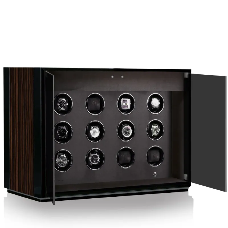 Chronovision Watch Winder Ambiance XII Ebony Silk Black Silk sold by Jura Watches