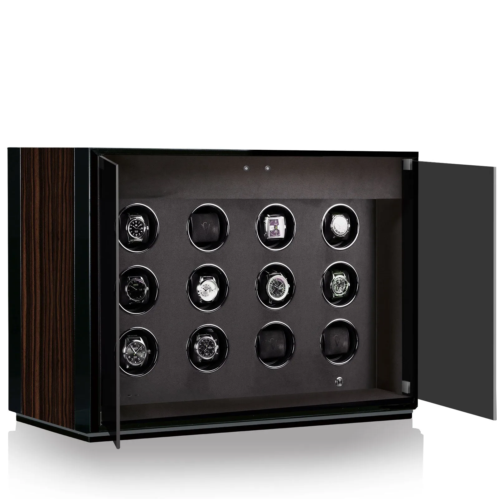 Chronovision Watch Winder Ambiance XII Ebony Silk Black Silk sold by Jura Watches