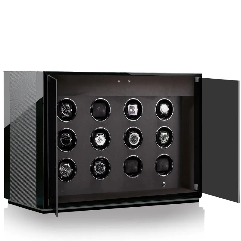 Chronovision Watch Winder Ambiance XII Carbon Black High Gloss sold by Jura Watches