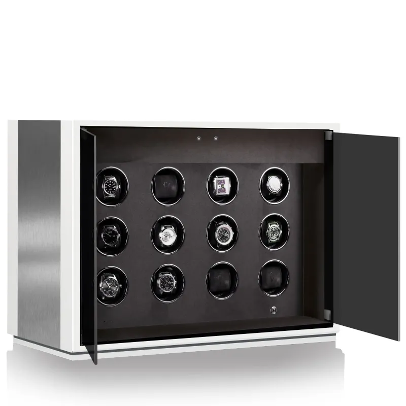 Chronovision Watch Winder Ambiance XII Alu White Silk sold by Jura Watches