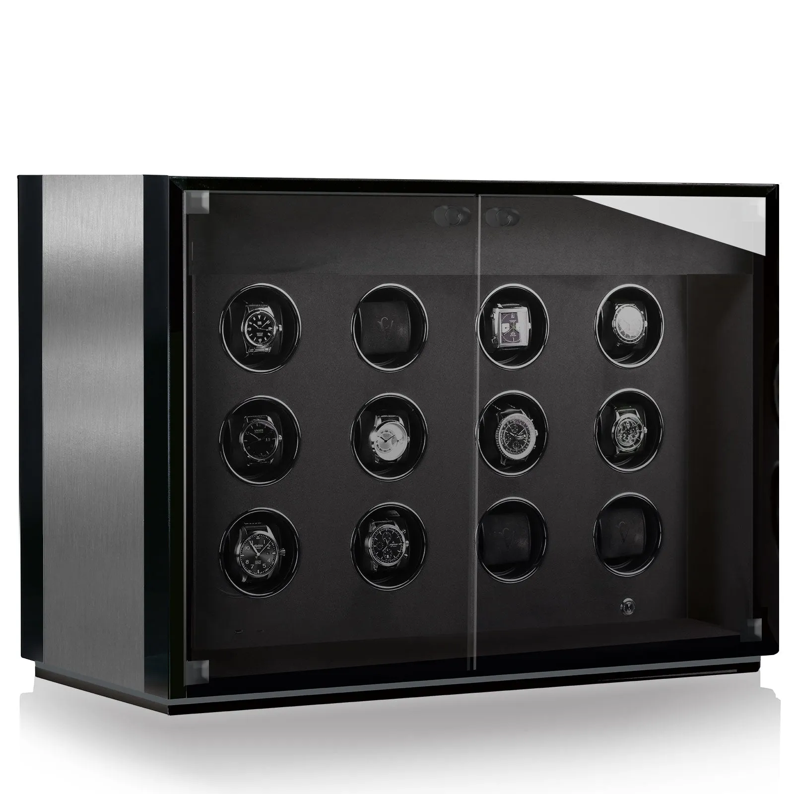 Chronovision Watch Winder Ambiance XII Alu Black Silk sold by Jura Watches product image thumbnail 3