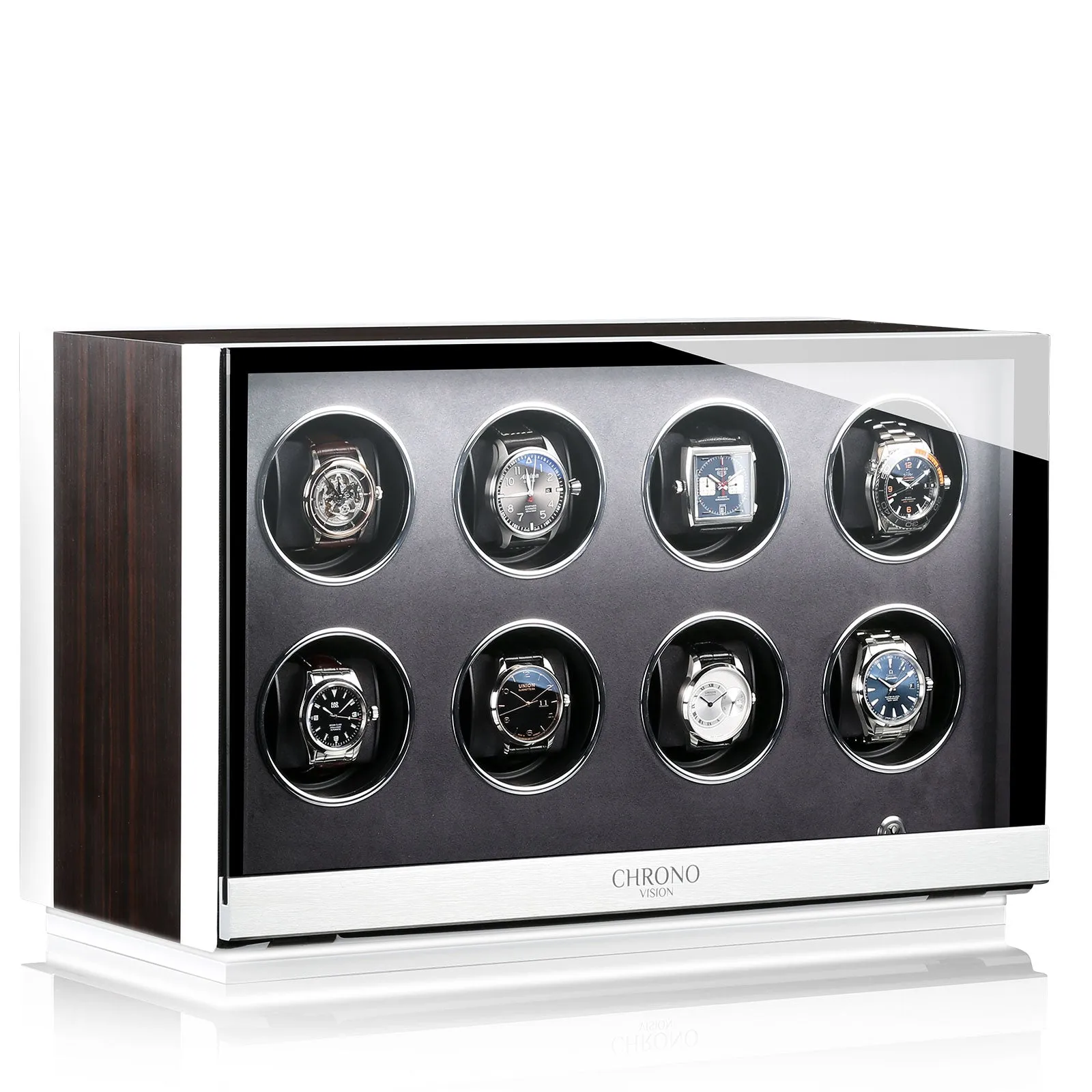 Chronovision Watch Winder Ambiance VIII Ebony Silk White Silk sold by Jura Watches product image thumbnail 2