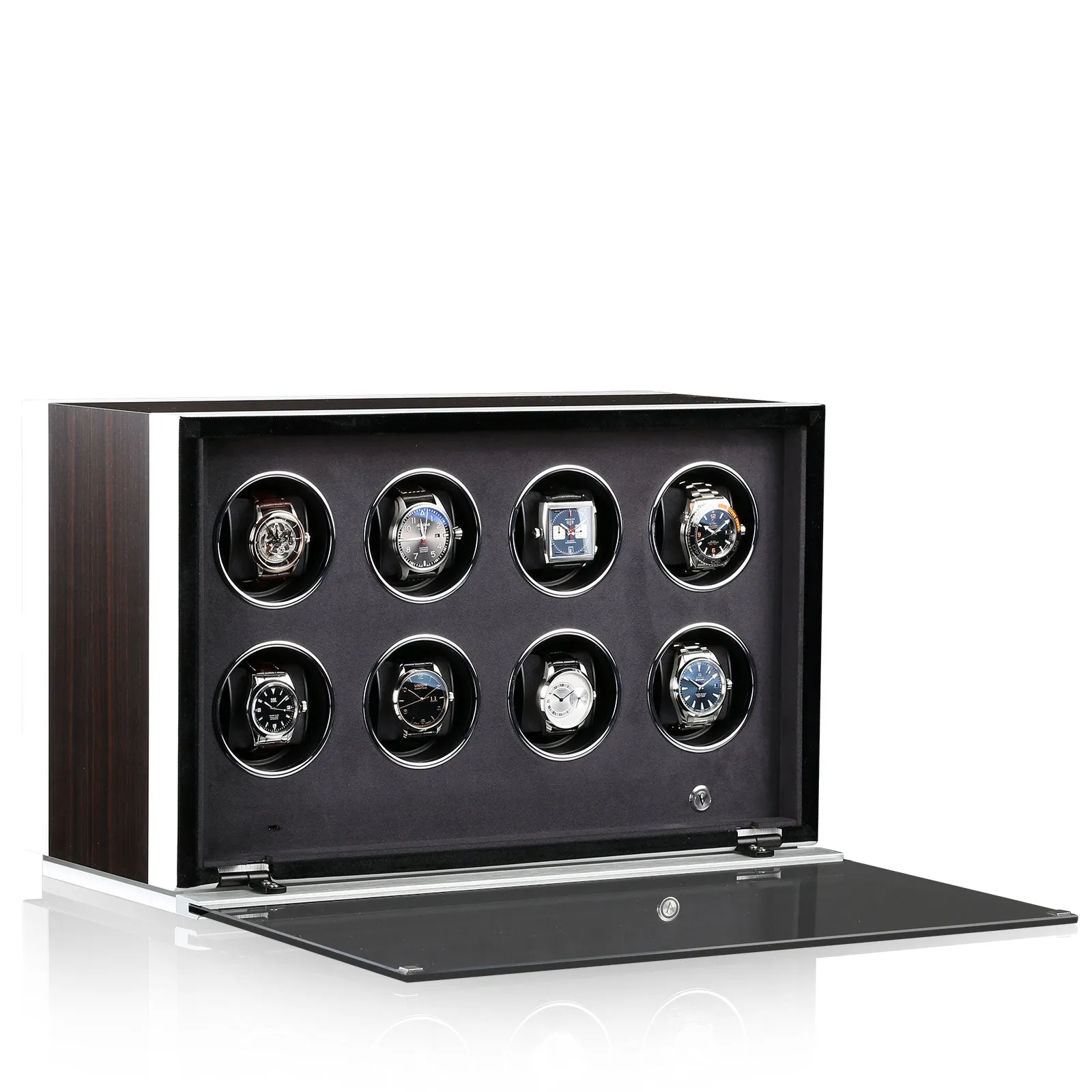 Chronovision Watch Winder Ambiance VIII Ebony Silk White Silk sold by Jura Watches