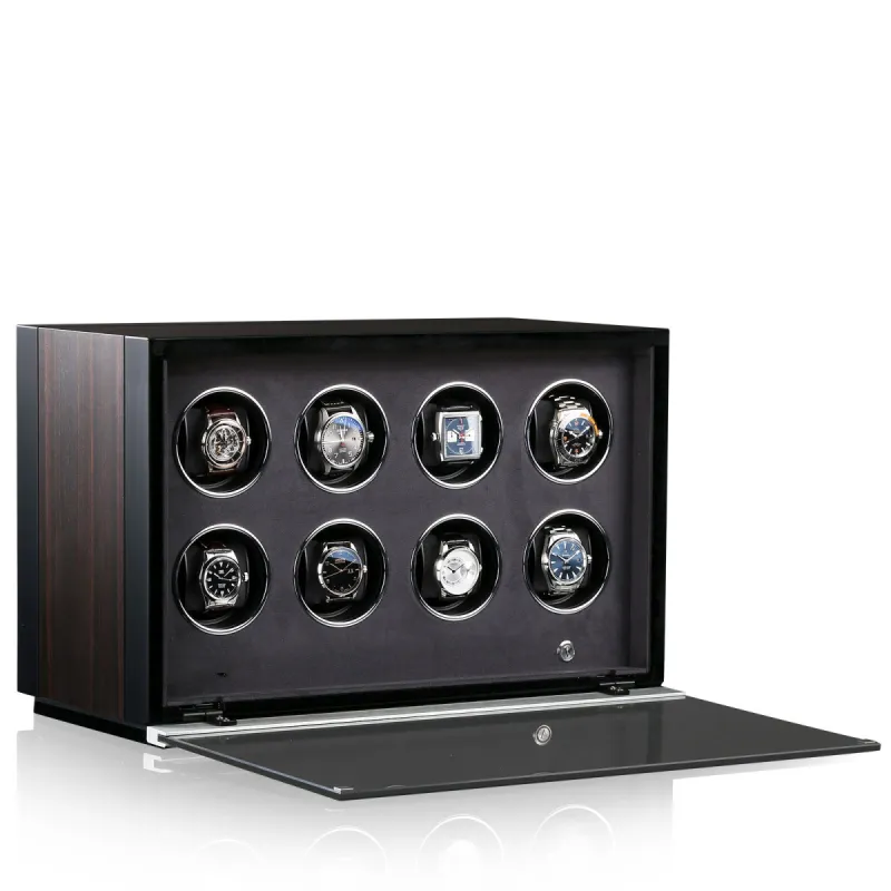 Chronovision Watch Winder Ambiance VIII Ebony Silk Black Silk sold by Jura Watches