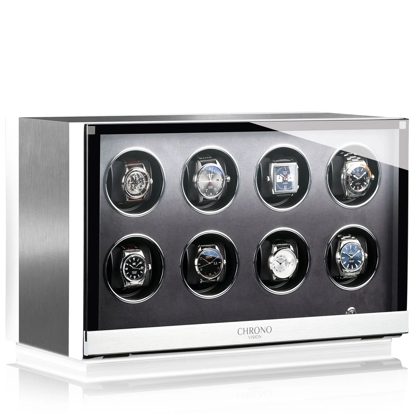Chronovision Watch Winder Ambiance VIII Alu White Silk sold by Jura Watches product image thumbnail 2