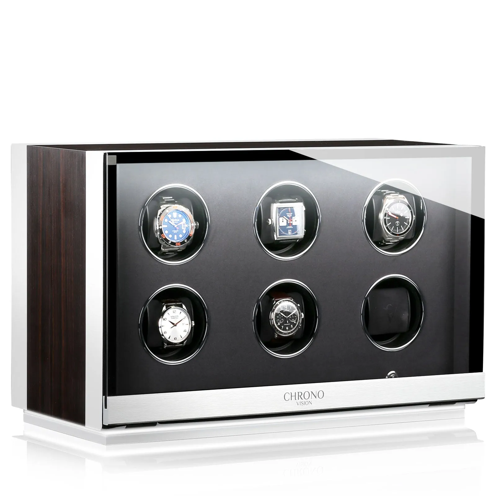 Chronovision Watch Winder Ambiance VI Ebony Silk White Silk sold by Jura Watches product image thumbnail 2