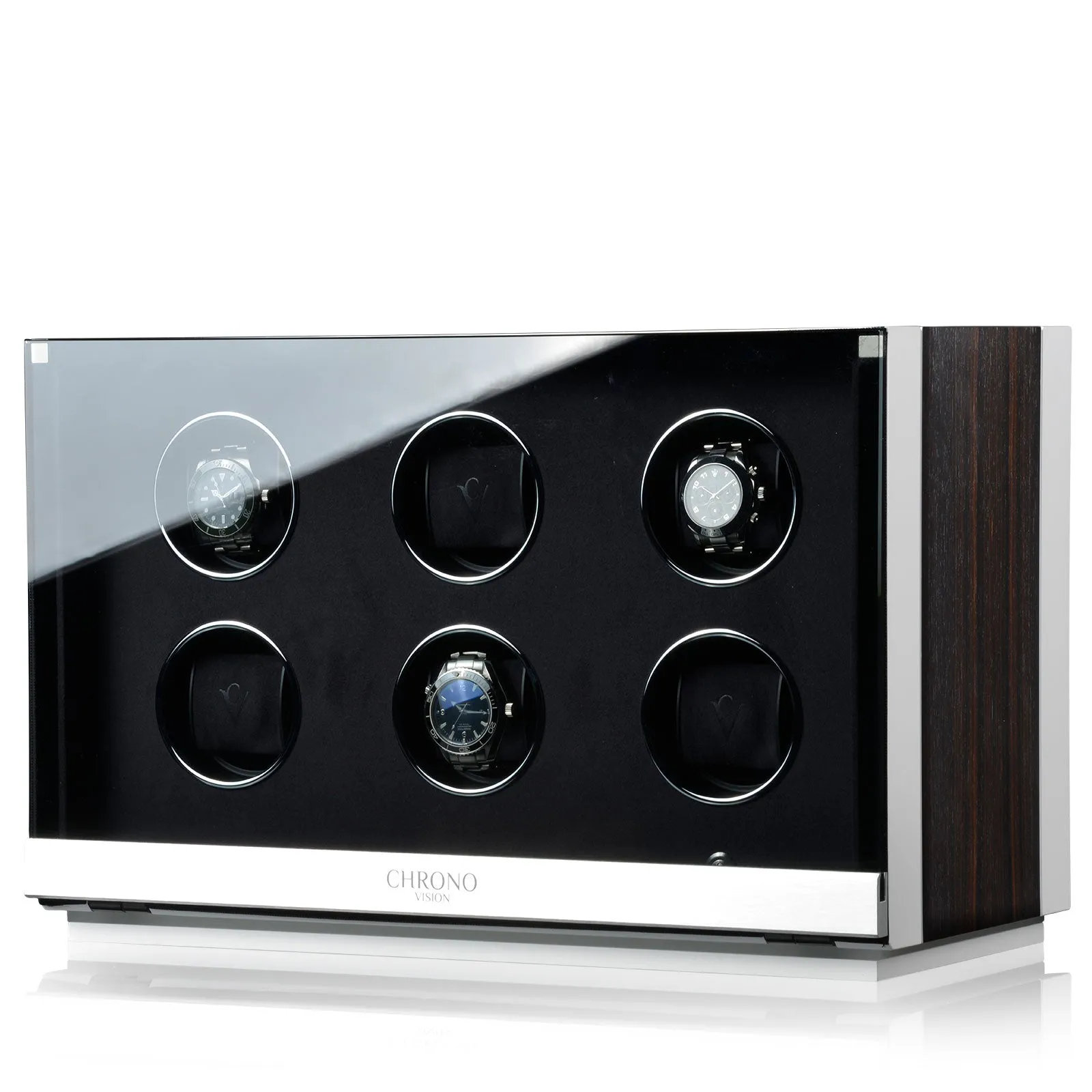 Chronovision Watch Winder Ambiance VI Ebony Silk White Silk sold by Jura Watches product image thumbnail 3