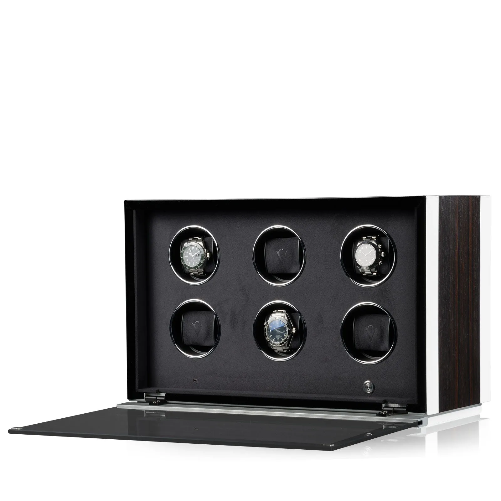 Chronovision Watch Winder Ambiance VI Ebony Silk White Silk sold by Jura Watches product image thumbnail 4