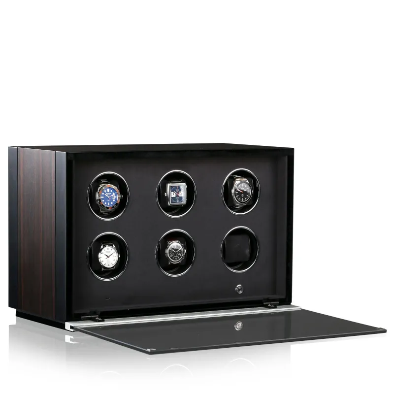 Chronovision Watch Winder Ambiance VI Ebony Silk Black Silk sold by Jura Watches