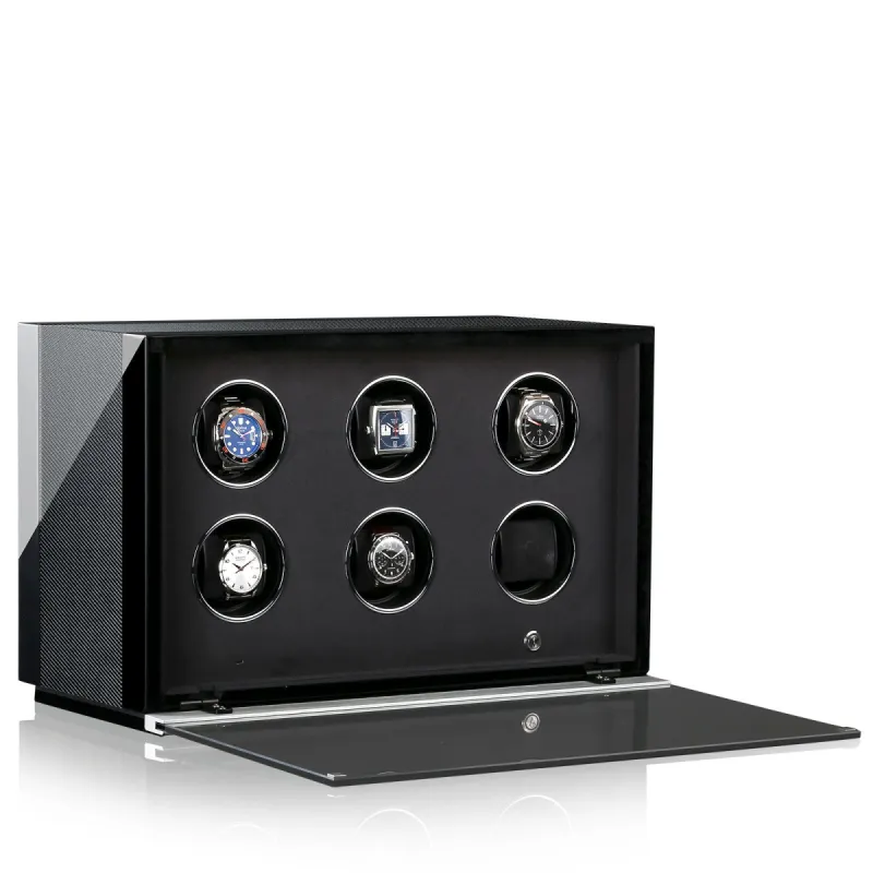Chronovision Watch Winder Ambiance VI Carbon Black High Gloss sold by Jura Watches