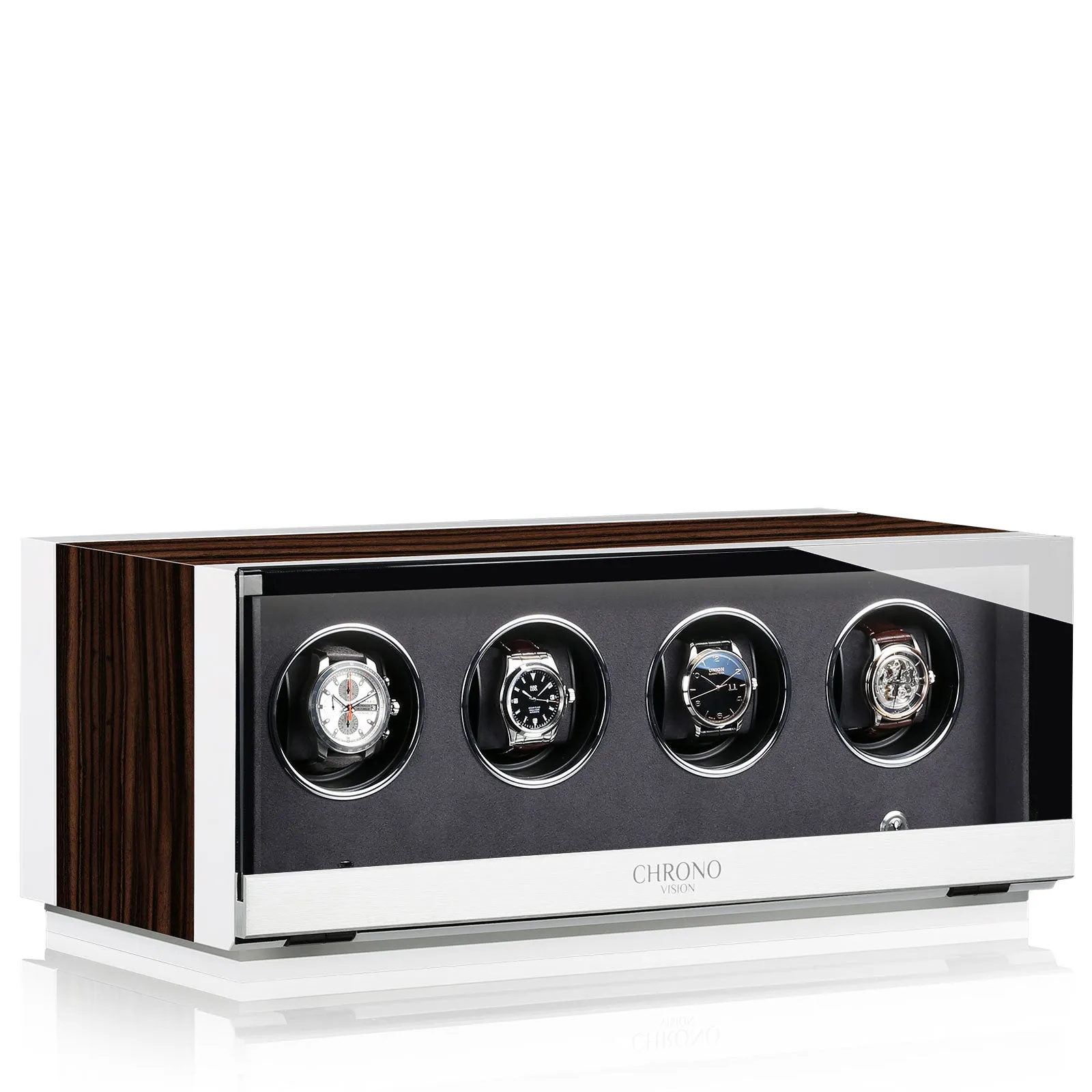 Chronovision Watch Winder Ambiance IV Ebony Silk White Silk sold by Jura Watches product image thumbnail 3
