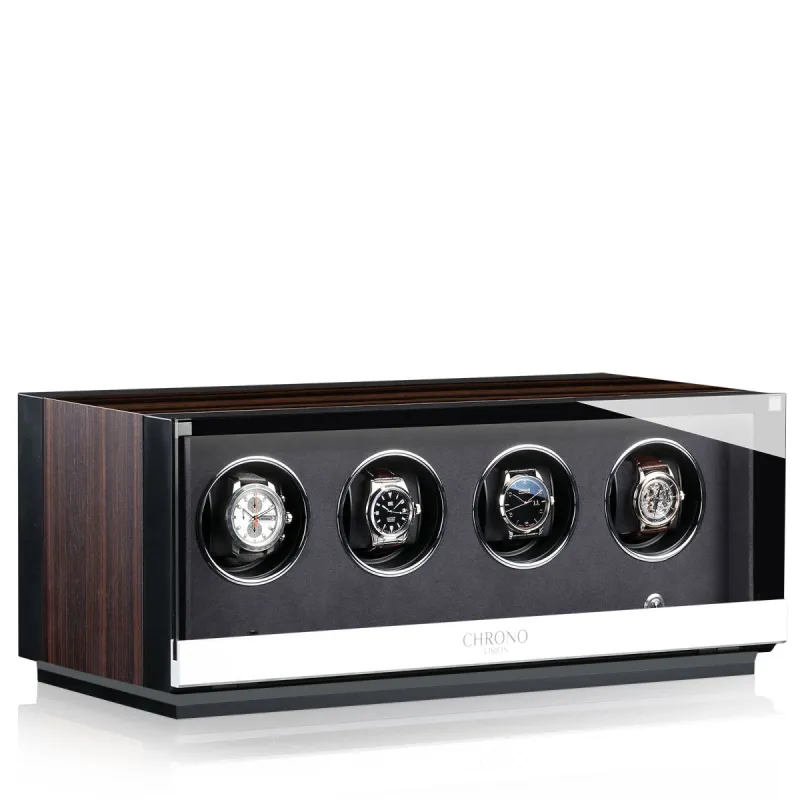 Chronovision Watch Winder Ambiance IV Ebony Silk Black Silk sold by Jura Watches