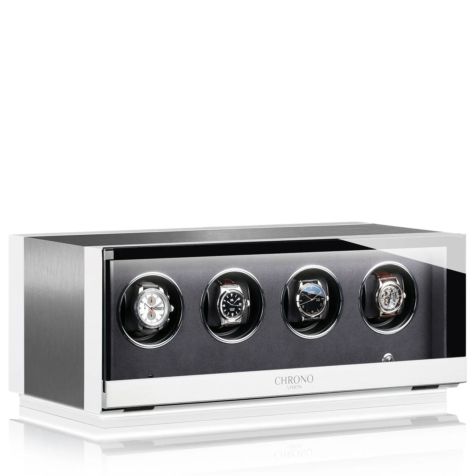 Chronovision Watch Winder Ambiance IV Alu White Silk sold by Jura Watches product image thumbnail 3