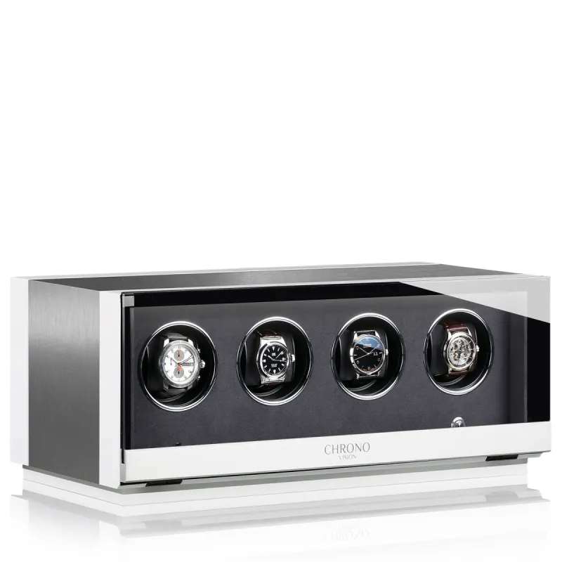 Chronovision Watch Winder Ambiance IV Alu White Silk sold by Jura Watches