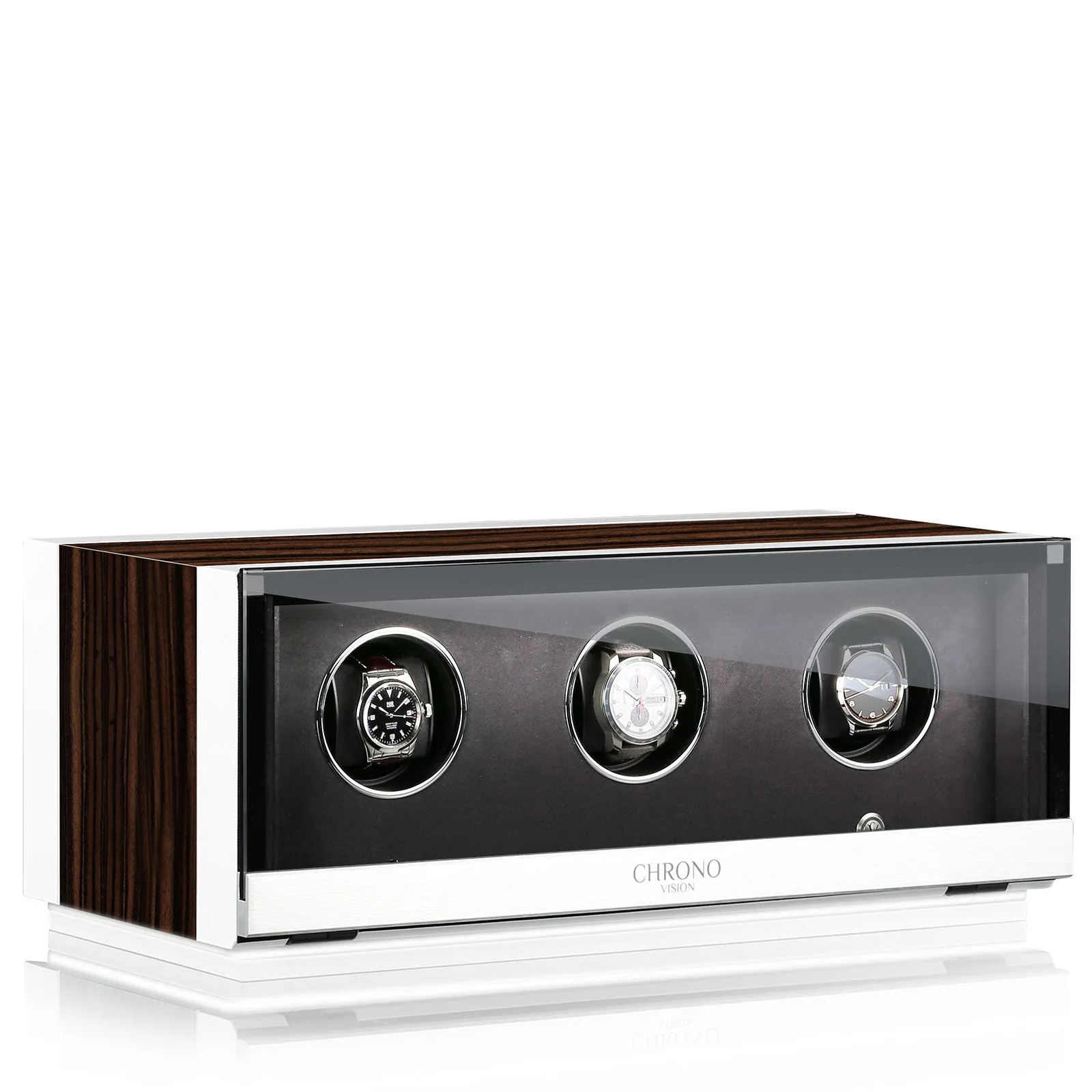 Chronovision Watch Winder Ambiance III Ebony Silk White Silk sold by Jura Watches product image thumbnail 3