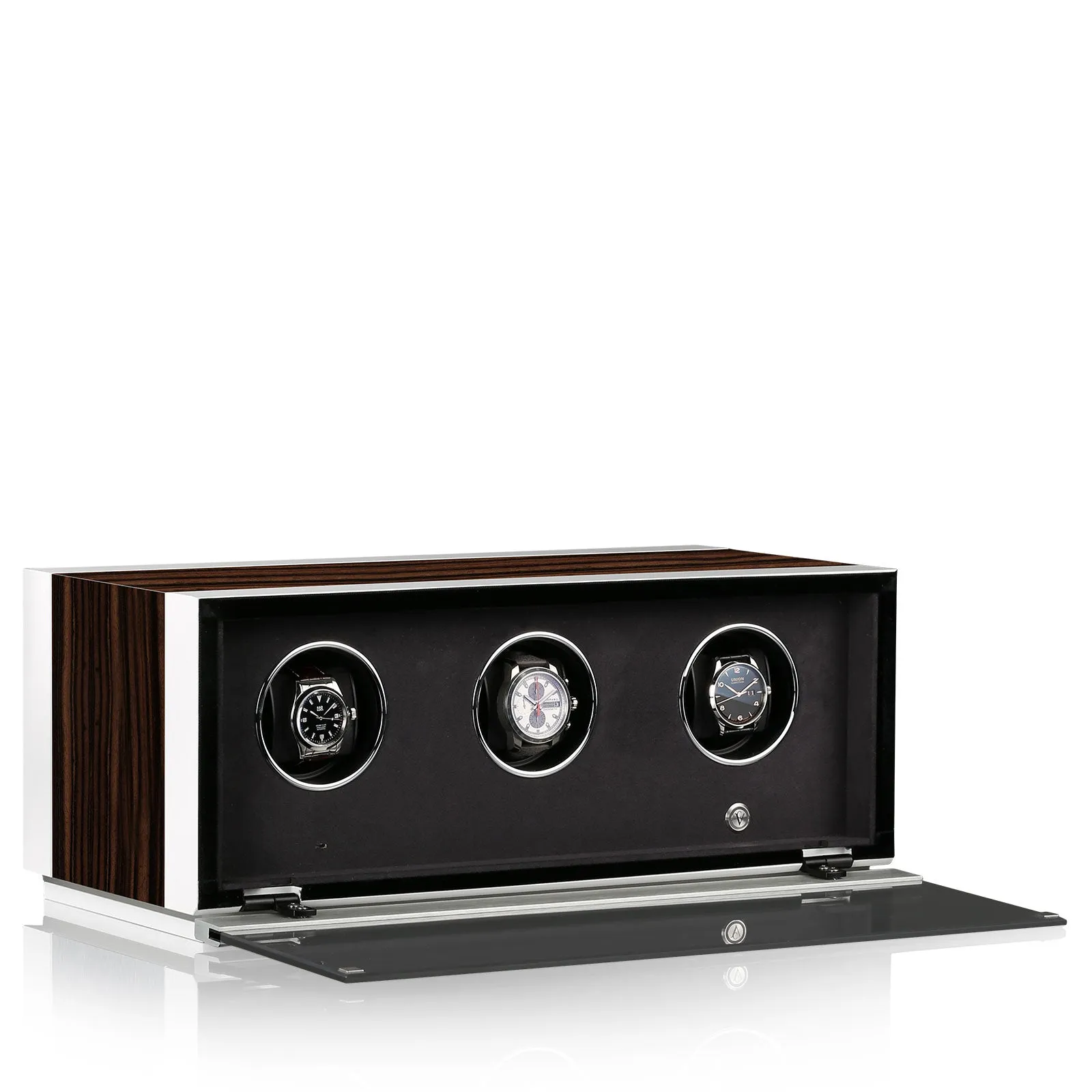 Chronovision Watch Winder Ambiance III Ebony Silk White Silk sold by Jura Watches product image thumbnail 2