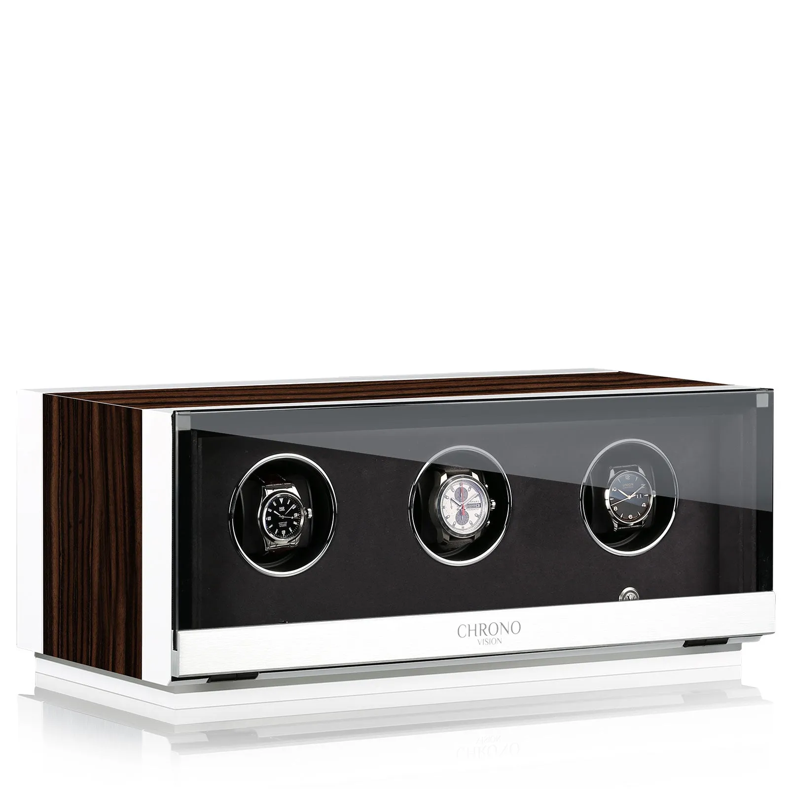 Chronovision Watch Winder Ambiance III Ebony Silk White Silk sold by Jura Watches