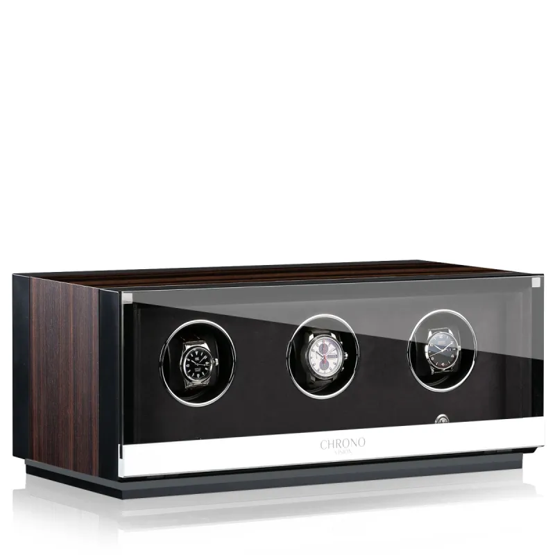 Chronovision Watch Winder Ambiance III Ebony Silk Black Silk sold by Jura Watches