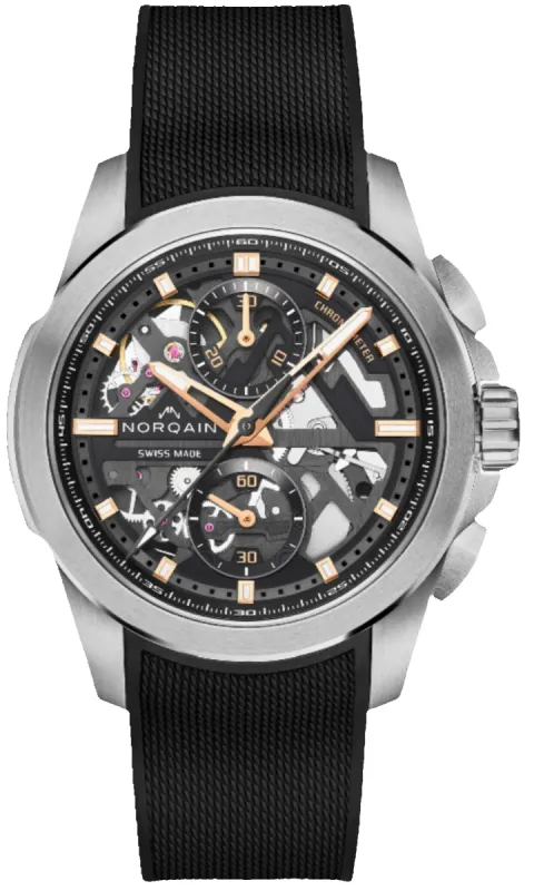Norqain Independence Skeleton Chrono 42mm Watch made by Jura Watches