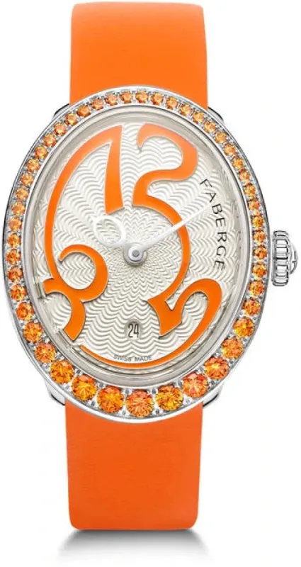 Faberge Colours of Love Eggsistence Orange Sapphire Watch sold by Jura Watches
