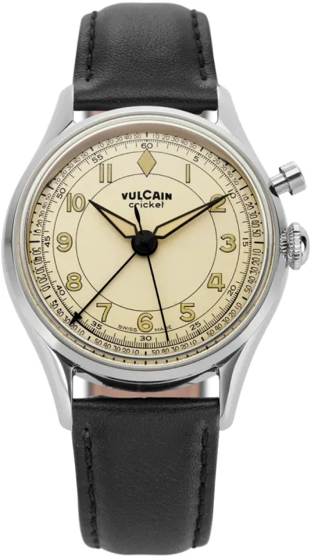 Vulcain Cricket Classique 36mm Eggshell Leather Watch sold by Jura Watches