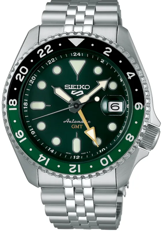 Seiko 5 Sports SKX GMT Bi-Colour Green Watch Pre-Order sold by Jura Watches