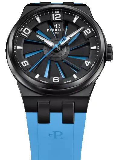Perrelet Turbine Titanium Ice Blue Watch sold by Jura Watches product image thumbnail 4