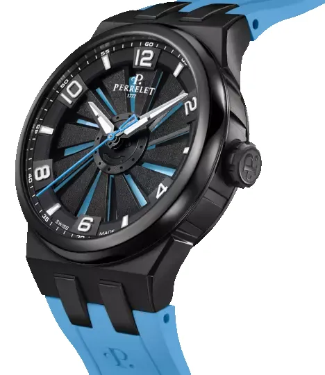 Perrelet Turbine Titanium Ice Blue Watch sold by Jura Watches product image thumbnail 2