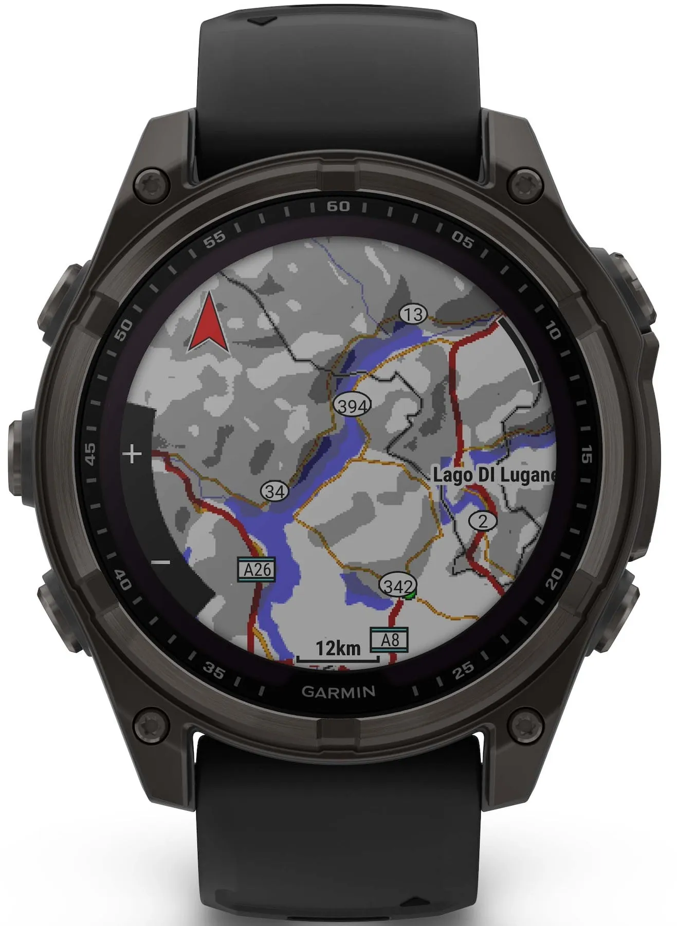 Garmin Fenix 8 47mm Sapphire Solar Carbon Grey DLC Titanium Black Pebble Grey Silicone Watch sold by Jura Watches product image thumbnail 4