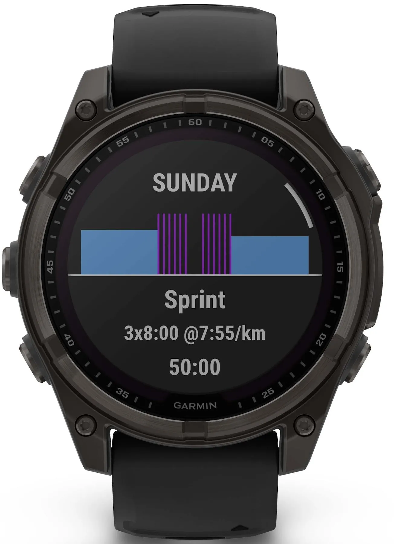 Garmin Fenix 8 47mm Sapphire Solar Carbon Grey DLC Titanium Black Pebble Grey Silicone Watch sold by Jura Watches product image thumbnail 3