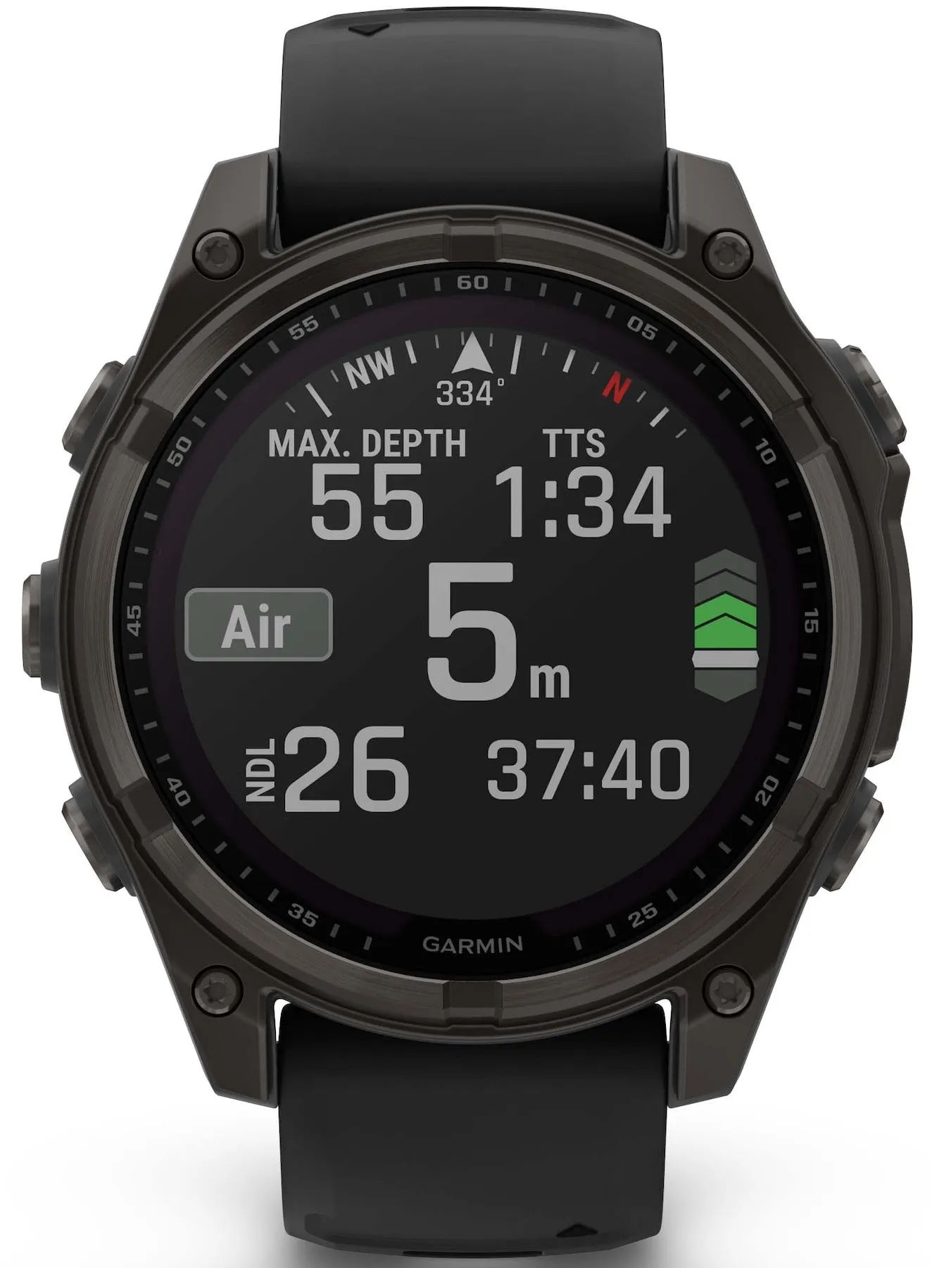 Garmin Fenix 8 47mm Sapphire Solar Carbon Grey DLC Titanium Black Pebble Grey Silicone Watch sold by Jura Watches product image thumbnail 5