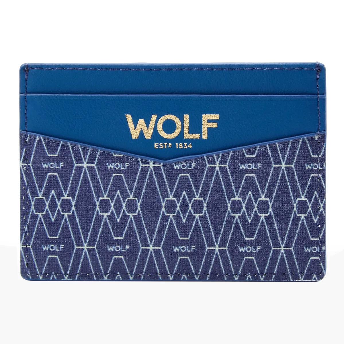Wolf Signature Vegan Collection Blue Cardholder sold by Jura Watches
