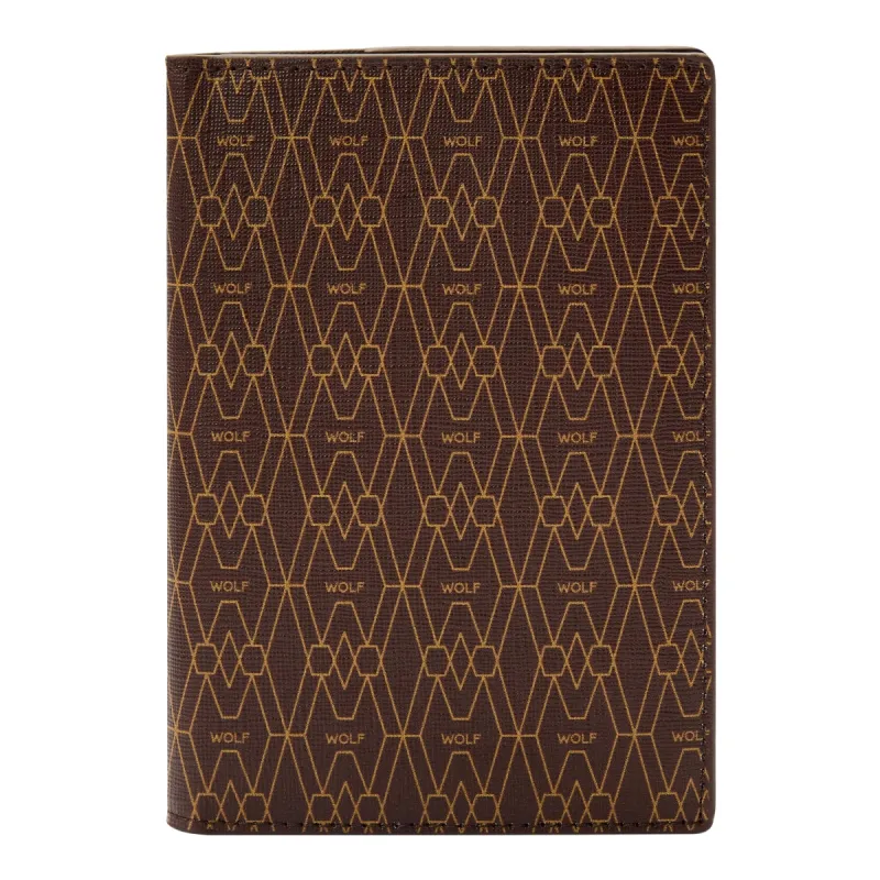 Wolf Signature Vegan Collection Brown Passport Sleeve sold by Jura Watches
