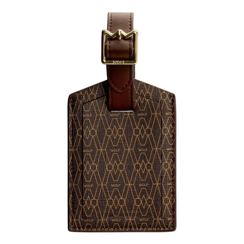 Wolf Signature Vegan Collection Brown Luggage Tag sold by Jura Watches