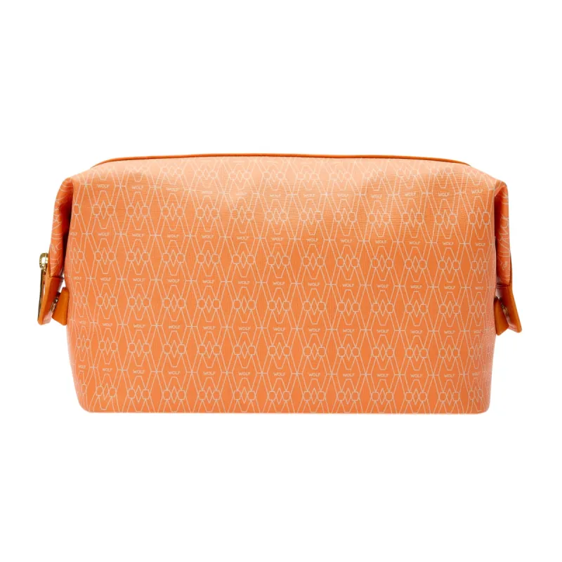Wolf Signature Vegan Collection Orange Washbag sold by Jura Watches