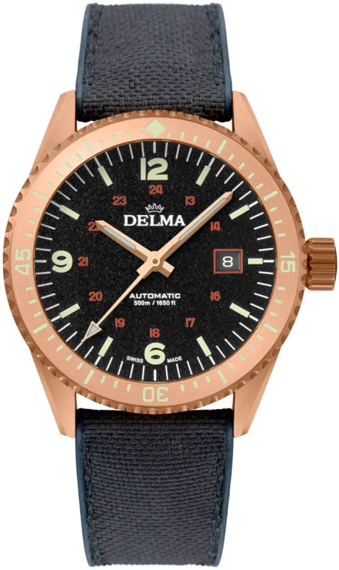 Delma Cayman Field Bronze Black Watch sold by Jura Watches