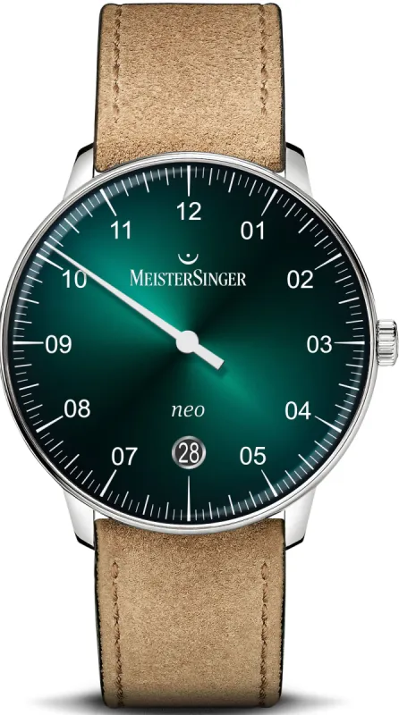 MeisterSinger Neo 36 Green Sunburst made by Jura Watches