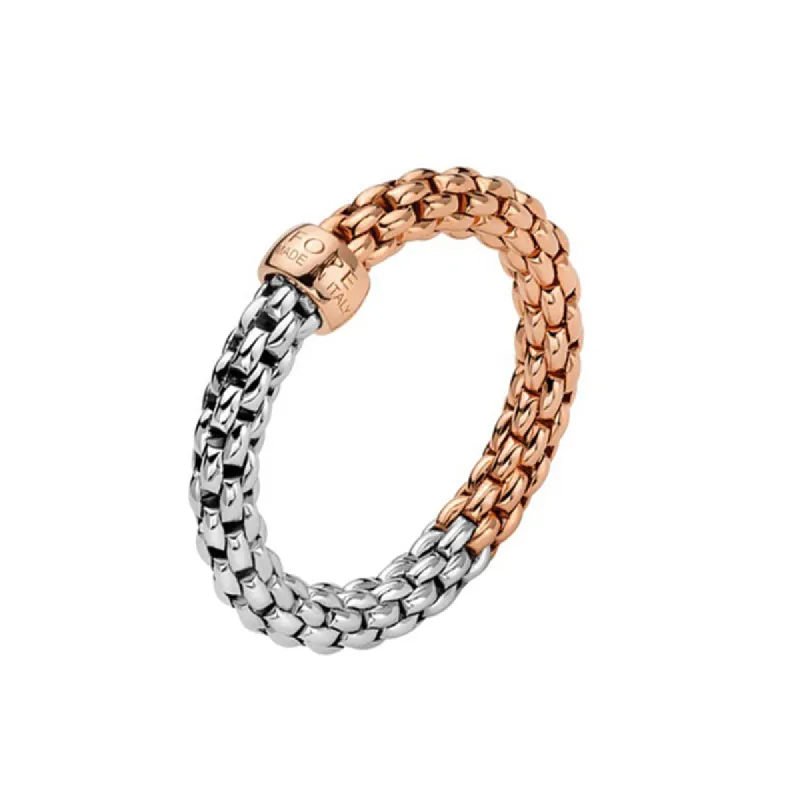 Fope Essentials 18ct White and Rose Gold Ring sold by Jura Watches