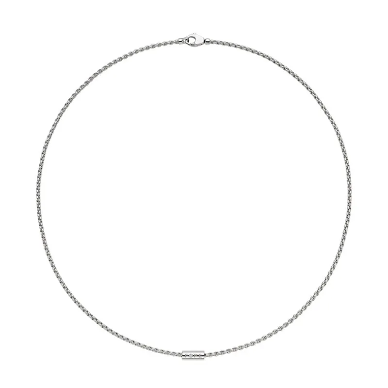Fope Aria 18ct White Gold 0.02ct Diamond Necklace sold by Jura Watches