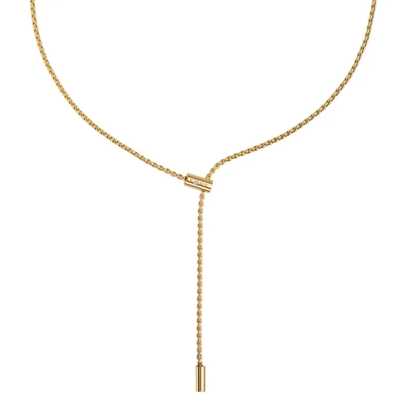 Fope Aria 18ct Yellow Gold 0.01ct Diamond Adjustable Slider Necklace sold by Jura Watches