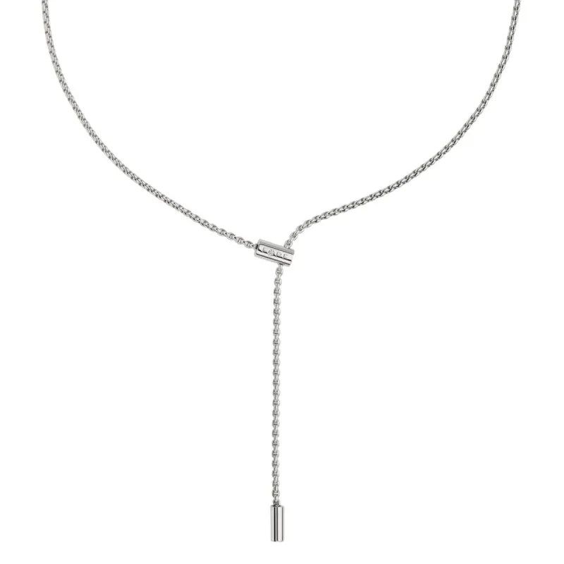 Fope Aria 18ct White Gold 0.01ct Diamond Adjustable Slider Necklace sold by Jura Watches