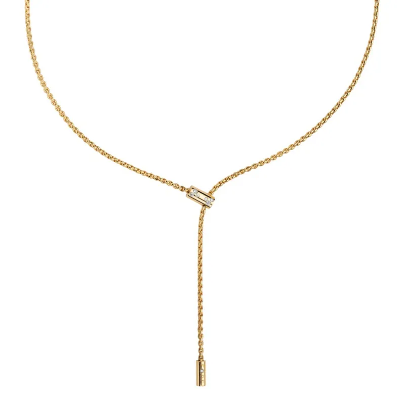 Fope Aria 18ct Yellow Gold 0.11ct Diamond Adjustable Slider Necklace sold by Jura Watches